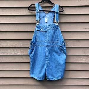 VINTAGE GAP DENIM SHORT OVERALLS